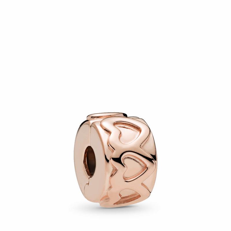 Pandora Rose™ Row Of Hearts Clip Charm - Pandora Rose - Canada | QW3007KO